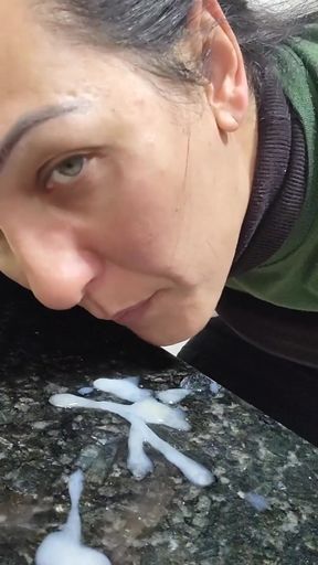 Key moment from &quot;shemale makes fun of friend in the bathroom before training!&quot;