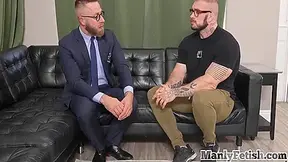 Muscled Tattooed Hunk Mesmerized On Cockriding By His Doctor 8 Min