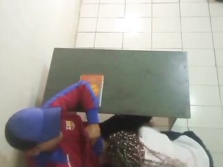 A daring scho0lgirl has sex with her teacher in the midst of class.