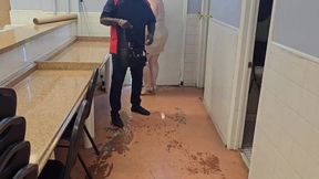 Unexpected Visit: Service Technician Fixes Laundry Machines - Curvy Beauty in Action!