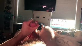 Wooly ginger guy Sunlight evening wank off