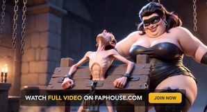 Fat Dominatrix Whips Slaves Caged Penis - Extreme Humiliation