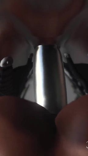 Horny black girl gets fucked hard by sex android in base camp on exoplanet