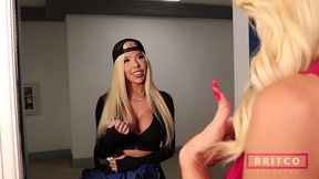 hot blonde brittany andrews gets banged by lovely tgirl brittney kade!