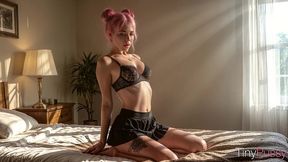 fucked a skinny pink-haired pikmi in her apartment, she begged for a dick [ai]
