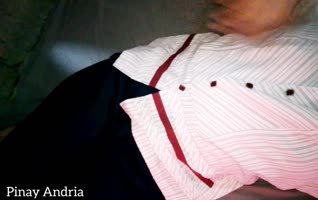Pinay Andria's Finger Tease: Solo Seduction Before Class