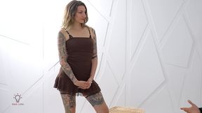 tattooed italian slut takes bbc & colombian dick - double penetration & anal creampie
