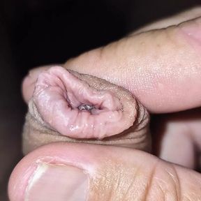 Uncut cock play