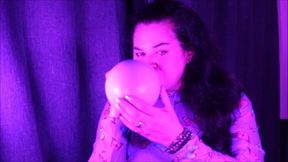 Haydee Rodriguez Sexy BBW Blows up a Balloon Before Bedtime