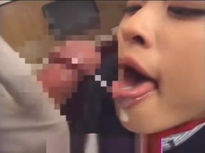 Japanese Beauty Surrenders to Thick Bukkake Facial Fest