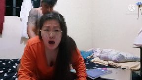 Pinay student strokes stepdad's dick before getting creampied