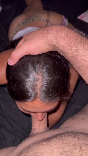 My Horny Stepmother Wakes Me up with an Exquisite Blowjob with Lots of Saliva