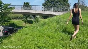 Risky Outdoor Fuck Next to the Highway