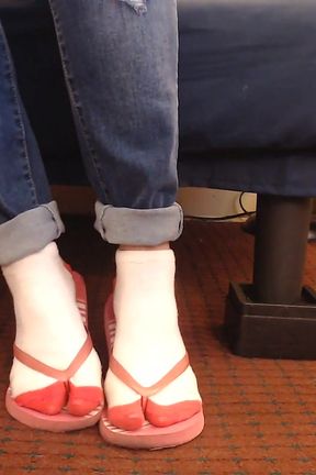 Socks Pink Flip Flops Shoeplay