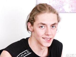 Cute Czech lengthy-haired male with massive rod