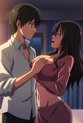 Neighbor's Wife Sneaks In For Forbidden Hug.