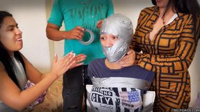 Gagged and Taped for Cheating – Chair Bondage Punishment for a Cock-Hungry Slut (high res mp4)