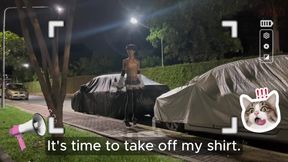 Femboy golden bikini ruined by desperate gay gaze