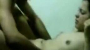 Small titted amateur girl strokes dick before getting fucked missionary style