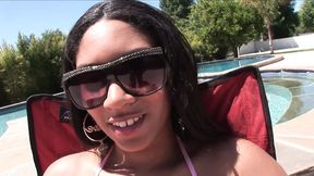 Ebony babe enjoys her deepthroat and bukkake gangbang with BBC guys