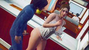 Samael and Marie sex in Marie House front of her husband Best friends first time sex - UNCENSORED HENTAI