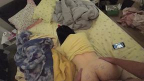 Chinese MILF Slutty Kitty lets Yummy Jimmy write on her ass and cum in her tight juicy pussy on Valentine's Day