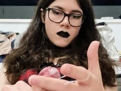 Shemale tranny enjoying solo masturbation