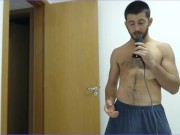 Hairy buff man Garygoldenballs' announcement and a sweet treat at the end