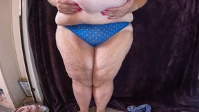 Bra and shorts try on