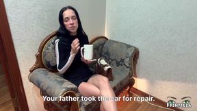 Stepmom Frintteza cheats on her hubby with a hot dick and swallows it all