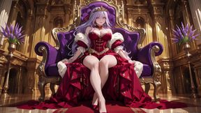 Lazy Coronation on the Golden Throne, Red &amp; White Haute Couture is Insane!