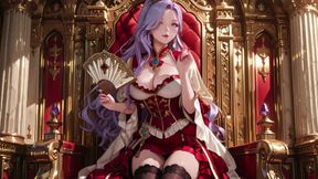 Lazy Coronation on the Golden Throne, Red &amp; White Haute Couture is Insane!