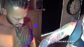 Used baeback  by Viktor Rom in saun idm Paris