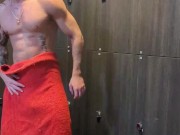 Post workout locker room tease