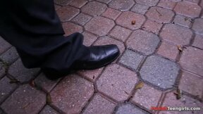 Down slave teen mouth ravaged to the stomach