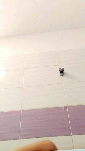 Captivating moment from &quot;Amateur couple taking bath, wife hairy pussy, big ass, big tits.&quot;