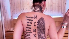 Horny breasts in the sauna