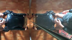 Milf chairtied &mdash;  throatfucked with ring gag and throatpie