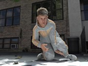 Boy growing to titan