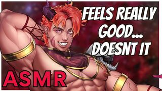 Satan can't resist getting a handle on this big, juicy shaft - hot solo action with a yaoi twist