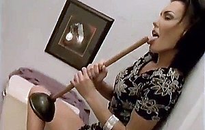 Fucking the toilet brush
