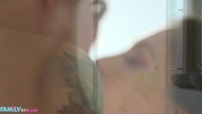 Big Tit Big Ass Stepmom Gags Deep On Stepson Huge Dick Cum Flood