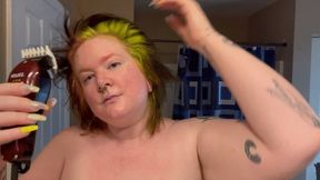 Shaving My Head Bald While Topless
