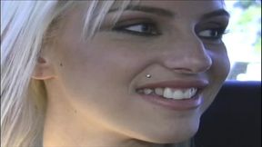 Brunette and blonde teens wit slim body take turns riding a monster cock