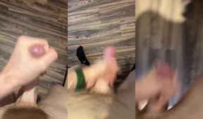 18yo Twink Jerks BWC Moans Wild Huge Cum Gush Floods Floor