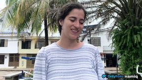 A horny slut asks me to fuck her on the road