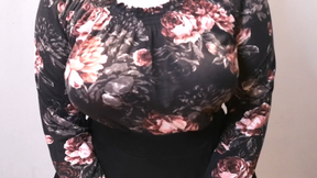Clothed Bouncing Boobs, Oily Nude Finish