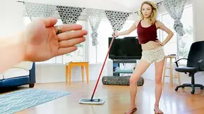 Noisy neighbors drive stepsister into her brother's quiet bedroom where she secretly planned to suck his cock
