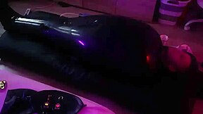 Wife Punishes Her Husband-Slave in Full-body-Inflate Latex Bag - ESTIM - Restricted Breathing - Bagged
