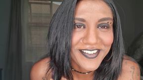 Desi Slut Dirty Talking While Playing, Displaying Her Tongue and Soft Lips